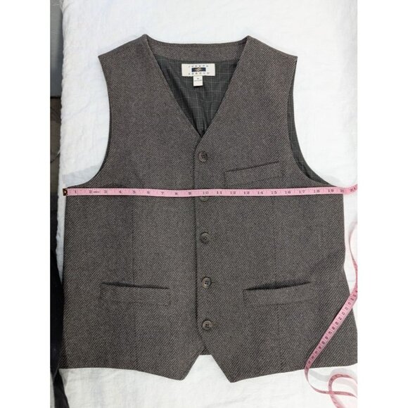 Joseph Abboud men's size medium brown wool blend suit vest button up K12 - Picture 8 of 10